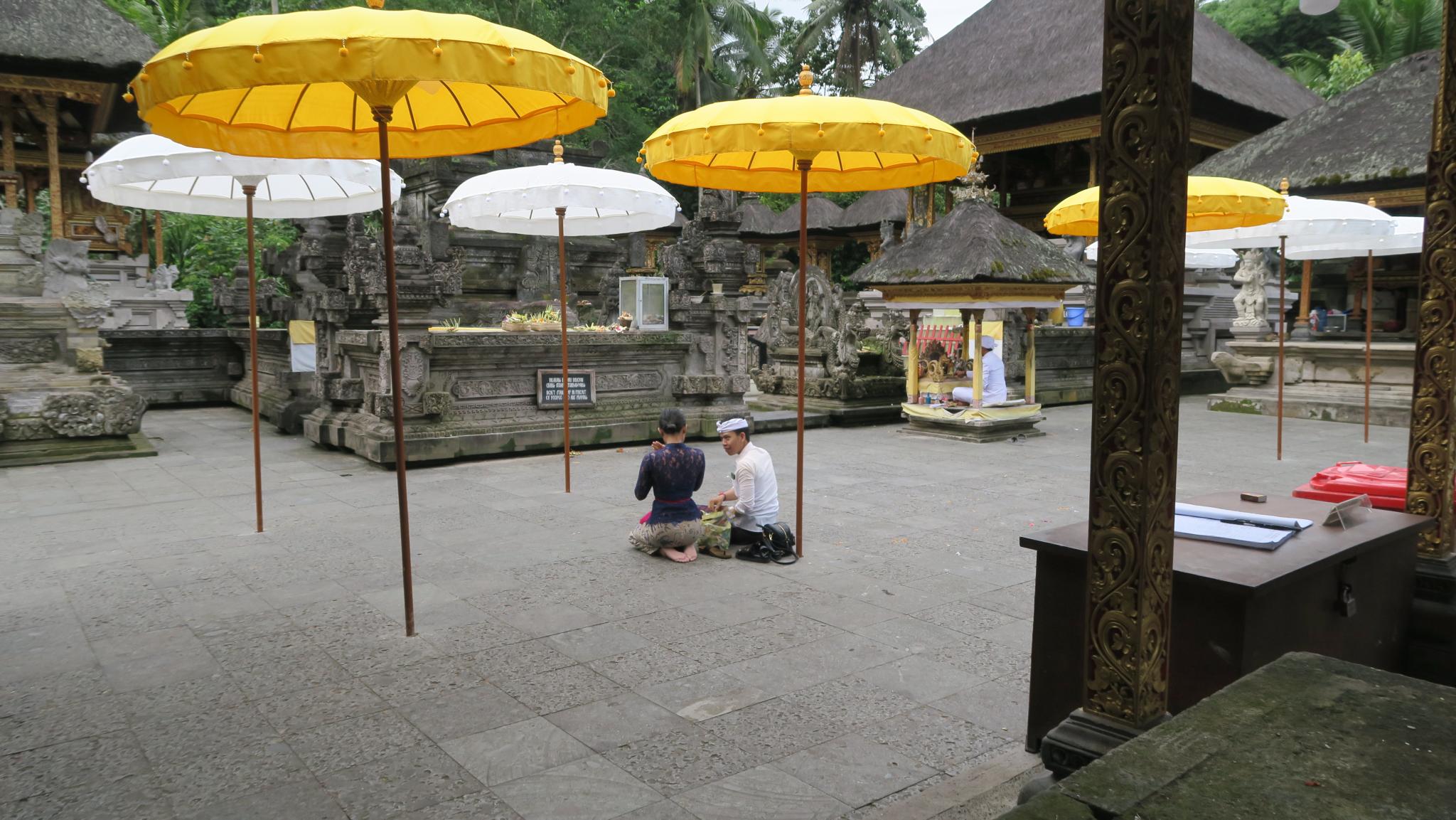 Figure 5: Worshippers making an offering to the deities at Pura Tirta Empul. Photo: Erik de Maaker