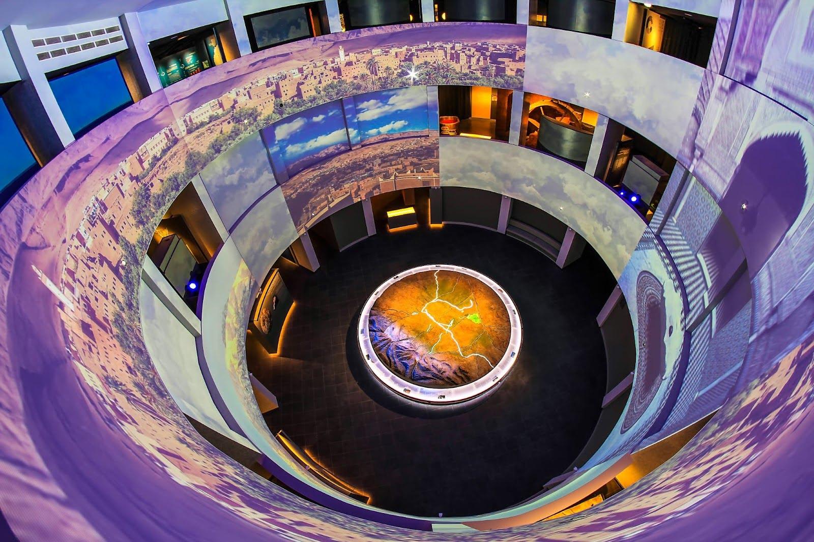 Figure 3. Immersive 360° show and exhibition with a basin model in the Museum. Source: Musée Mohammed VI de la civilisation de l'eau au Maroc