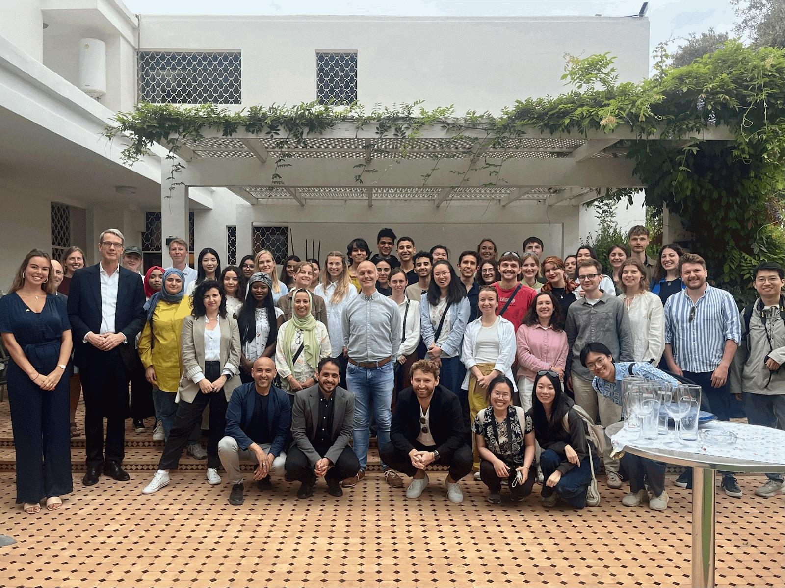 The TU Delft and ENA Rabat delegations at the Embassy of the Kingdom of the Netherlands in Morocco.