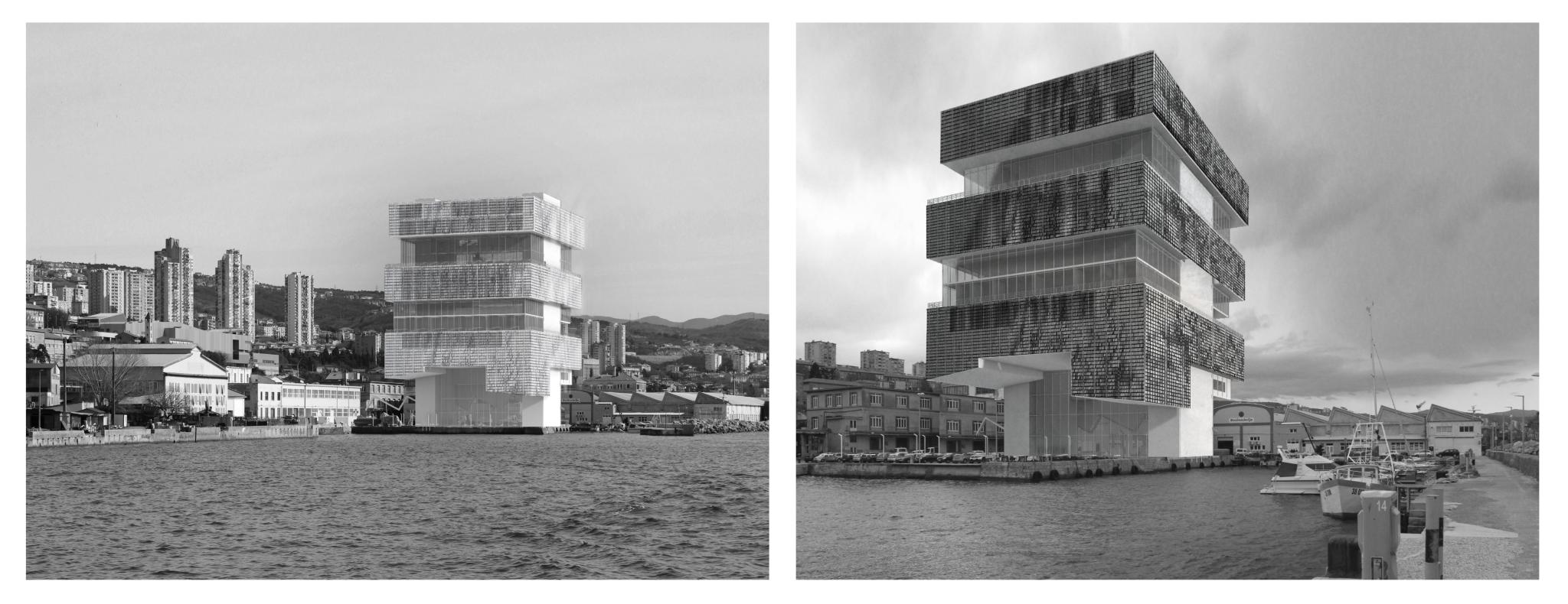 Student work, design of the reimagined Rijeka harbour