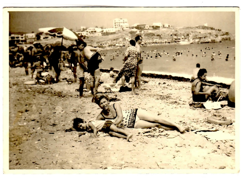 Figure 5: Mother and daughter at the beach of Vouliagmeni, 1962. Author’s personal collection.