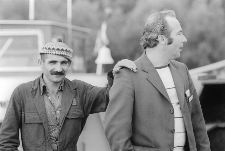 Turkish dock worker with a colleague at Multi-Terminals