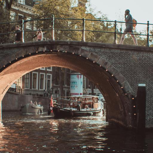 Amsterdam Bridge and Canal